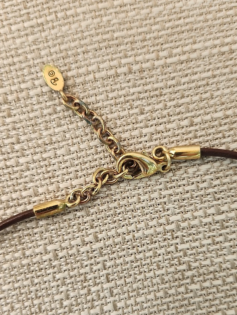 VTG BARSE TURQUOISE-BRONZE-LEATHER NECKLACE